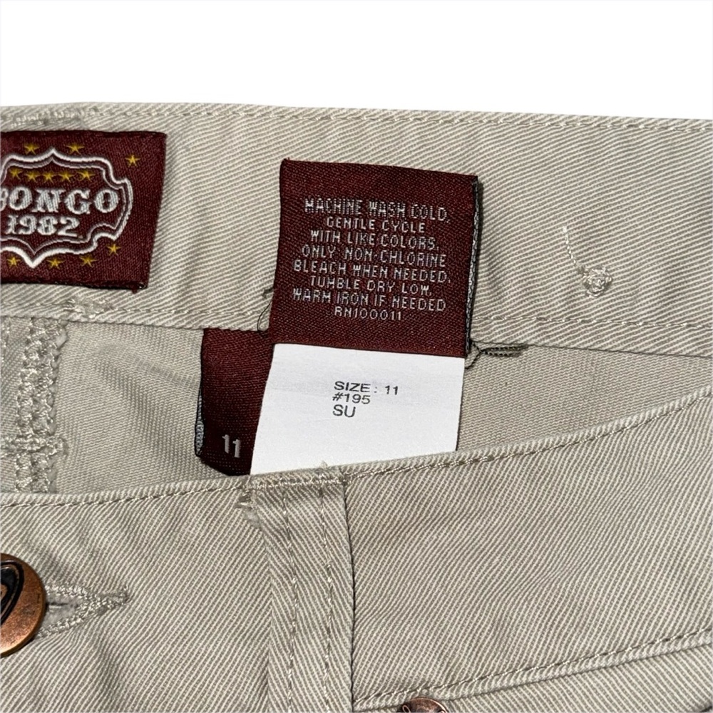 Vintage Y2K BONGO 1982 Flare Jeans Cream Tan High Rise Bootcut Sz 11 (31x32) - Picture 7 of 7